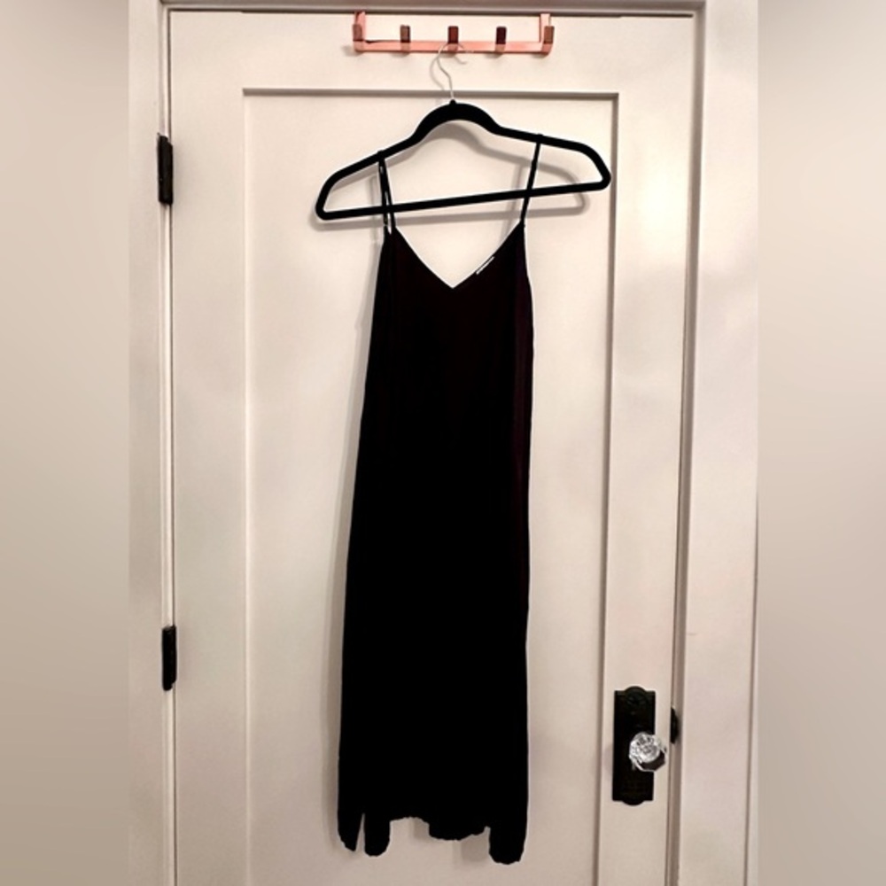 Splendid Midi Slip Dress XS Black